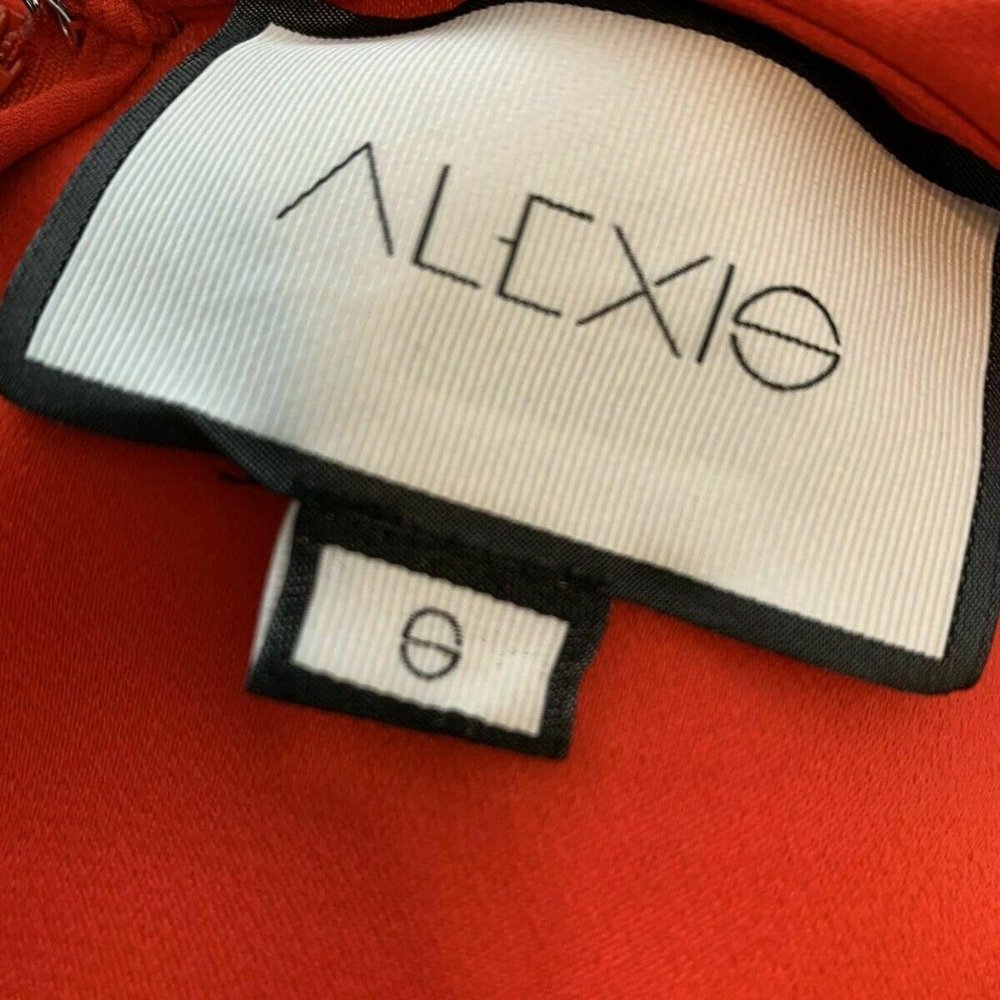 Alexis Dress Small Ruffle Shift Mini Red - Picture 6 of 7
